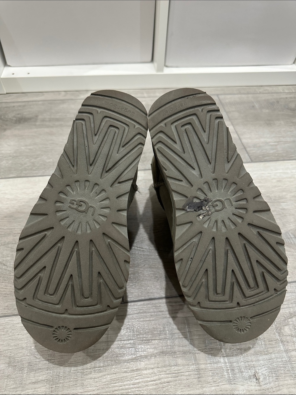 UGG Olive Suede Platform Ankle Slippers - Picture 7 of 8